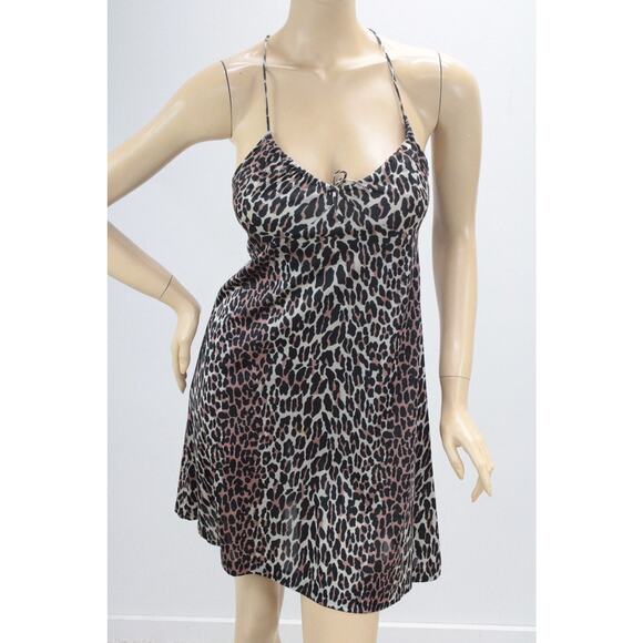 Vintage Vanity Fair Short Nightgown S Cheetah Animal Print Sexy Cave Woman USA - Picture 5 of 11